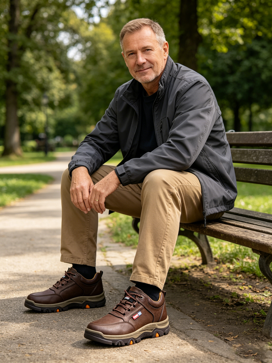 Pohodlná voľnočasová ortopedická obuv – ručne vyrobená z talianskej hovädzej kože, s oporou klenby