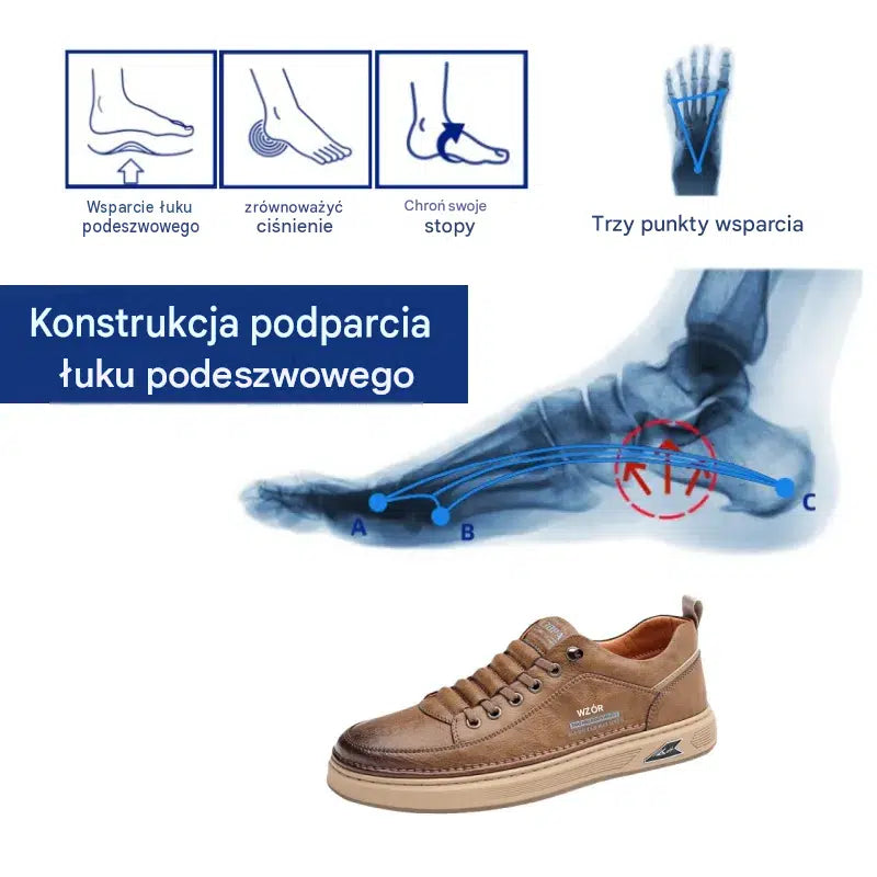(🎉Časovo obmedzená zľava 50 % - ponuka platí len dnes - nenechajte si ju ujsť) - Pánska ortopedická obuv z austrálskej teľacej kože ✅ Pohodlná chôdza a úľava od bolesti