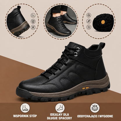 🔥Dnes zľava 50 % – nenechajte si to ujsť! ⏰Ergonomicky navrhnutá ortopedická obuv – ručne šitá koža, konštrukcia na podporu klenby 👞 ľahko zmierňuje bolesť chodidiel.