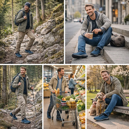 🔷50% zľava dnes - Nenechajte si to ujsť! ⬛Novo navrhnuté ortopedické semišové topánky, mäkké, pohodlné, vodeodolné a protišmykové 🦶 Zmierňuje bolesť nôh