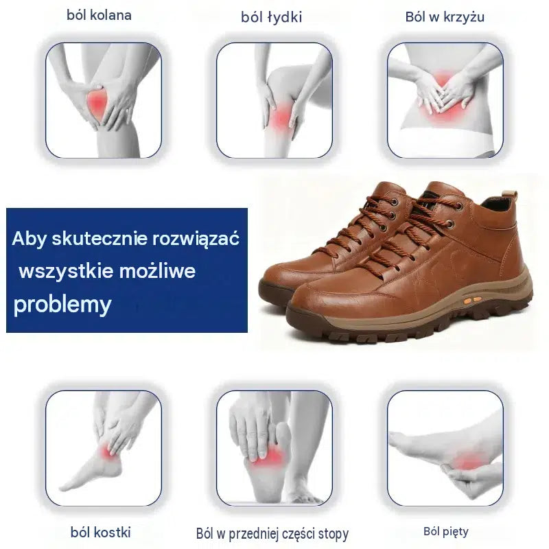 🔥Dnes zľava 50 % – nenechajte si to ujsť! ⏰Ergonomicky navrhnutá ortopedická obuv – ručne šitá koža, konštrukcia na podporu klenby 👞 ľahko zmierňuje bolesť chodidiel.