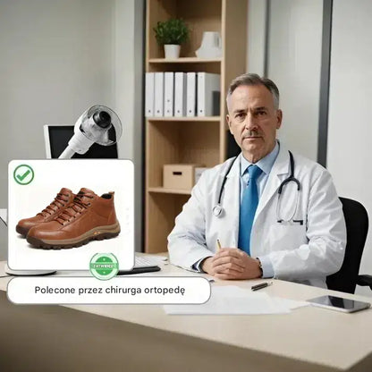 🔥Dnes zľava 50 % – nenechajte si to ujsť! ⏰Ergonomicky navrhnutá ortopedická obuv – ručne šitá koža, konštrukcia na podporu klenby 👞 ľahko zmierňuje bolesť chodidiel.