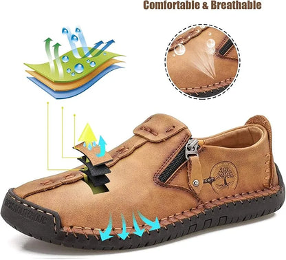 🎉Posledný deň! 50% zľava! ✅ Ortopedická obuv navrhnutá špeciálne pre ľudí s problémami s chodidlami, vyrobená z austrálskej teľacej kože. 👞 Poskytuje oporu klenby a zmierňuje bolesti chrbta, kĺbov a chodidiel.