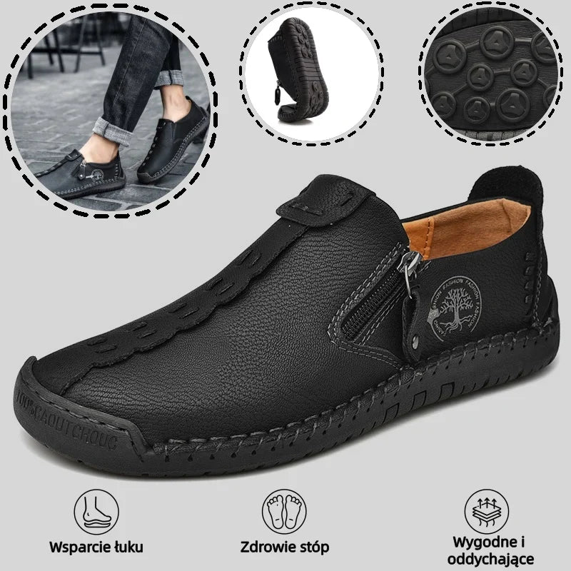 🎉Posledný deň! 50% zľava! ✅ Ortopedická obuv navrhnutá špeciálne pre ľudí s problémami s chodidlami, vyrobená z austrálskej teľacej kože. 👞 Poskytuje oporu klenby a zmierňuje bolesti chrbta, kĺbov a chodidiel.