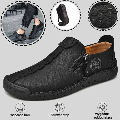 🎉Posledný deň! 50% zľava! ✅ Ortopedická obuv navrhnutá špeciálne pre ľudí s problémami s chodidlami, vyrobená z austrálskej teľacej kože. 👞 Poskytuje oporu klenby a zmierňuje bolesti chrbta, kĺbov a chodidiel.