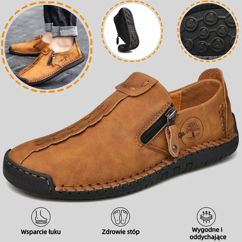 🎉Posledný deň! 50% zľava! ✅ Ortopedická obuv navrhnutá špeciálne pre ľudí s problémami s chodidlami, vyrobená z austrálskej teľacej kože. 👞 Poskytuje oporu klenby a zmierňuje bolesti chrbta, kĺbov a chodidiel.