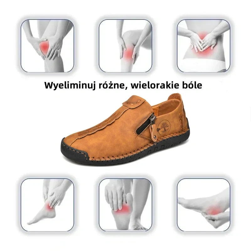 🎉Posledný deň! 50% zľava! ✅ Ortopedická obuv navrhnutá špeciálne pre ľudí s problémami s chodidlami, vyrobená z austrálskej teľacej kože. 👞 Poskytuje oporu klenby a zmierňuje bolesti chrbta, kĺbov a chodidiel.