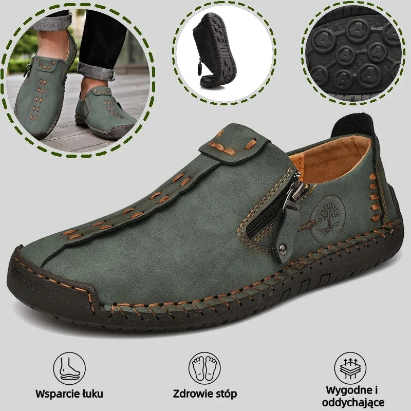 🎉Posledný deň! 50% zľava! ✅ Ortopedická obuv navrhnutá špeciálne pre ľudí s problémami s chodidlami, vyrobená z austrálskej teľacej kože. 👞 Poskytuje oporu klenby a zmierňuje bolesti chrbta, kĺbov a chodidiel.
