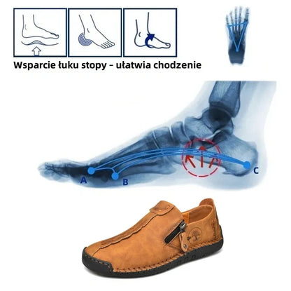 🎉Posledný deň! 50% zľava! ✅ Ortopedická obuv navrhnutá špeciálne pre ľudí s problémami s chodidlami, vyrobená z austrálskej teľacej kože. 👞 Poskytuje oporu klenby a zmierňuje bolesti chrbta, kĺbov a chodidiel.