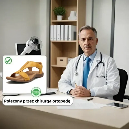 🔥 Letné ortopedické sandále pre ženy - s podporou klenby, plochou podrážkou a širokým strihom - perfektná voľba na úľavu od plantárnej fasciitídy - chôdza s ľahkosťou pri každom kroku a zbohom bolesti ✅