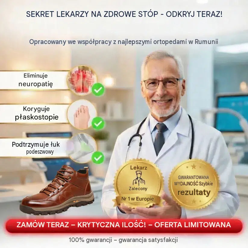 🔥Dnes zľava 50 % – nenechajte si to ujsť! ⏰Ergonomicky navrhnutá ortopedická obuv – ručne šitá koža, konštrukcia na podporu klenby 👞 ľahko zmierňuje bolesť chodidiel.