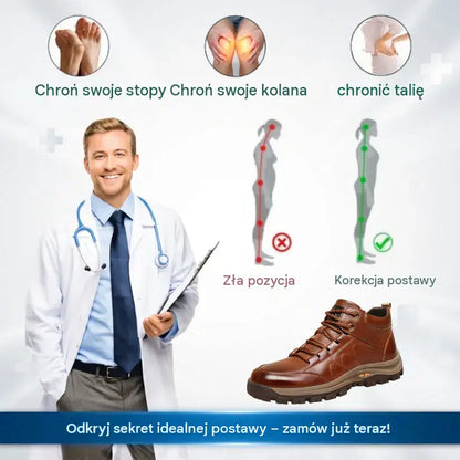 🔥Dnes zľava 50 % – nenechajte si to ujsť! ⏰Ergonomicky navrhnutá ortopedická obuv – ručne šitá koža, konštrukcia na podporu klenby 👞 ľahko zmierňuje bolesť chodidiel.