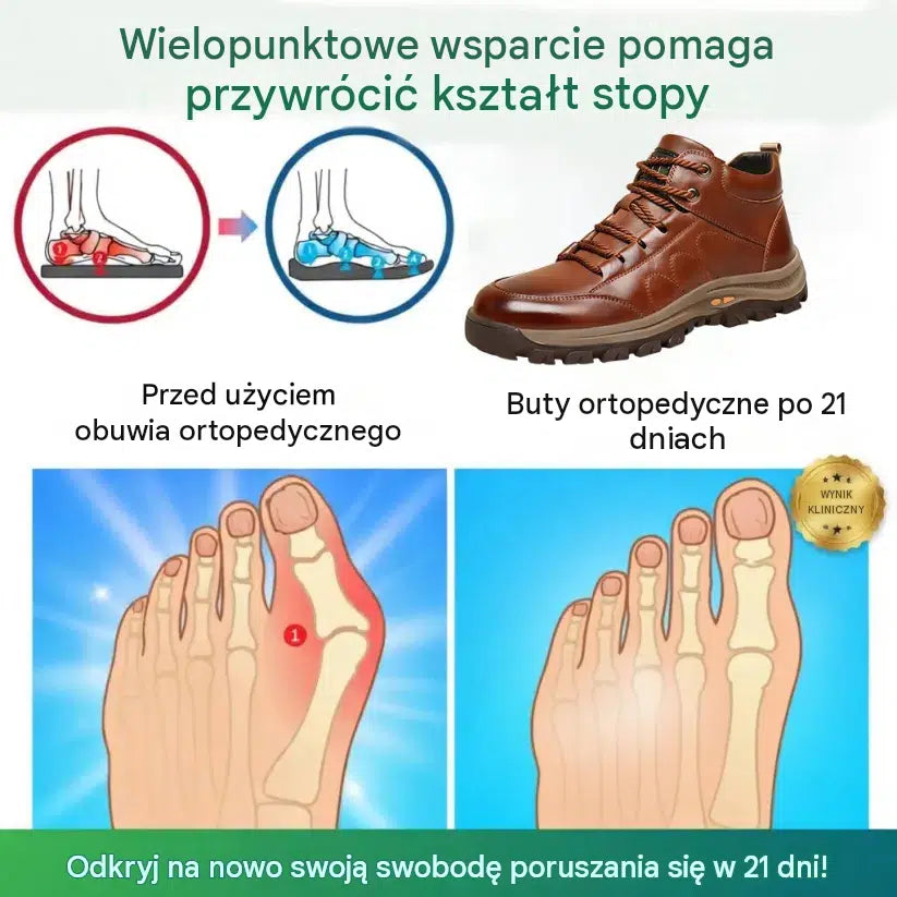 🔥Dnes zľava 50 % – nenechajte si to ujsť! ⏰Ergonomicky navrhnutá ortopedická obuv – ručne šitá koža, konštrukcia na podporu klenby 👞 ľahko zmierňuje bolesť chodidiel.