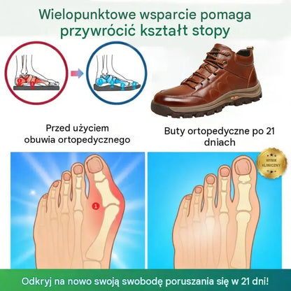 🔥Dnes zľava 50 % – nenechajte si to ujsť! ⏰Ergonomicky navrhnutá ortopedická obuv – ručne šitá koža, konštrukcia na podporu klenby 👞 ľahko zmierňuje bolesť chodidiel.