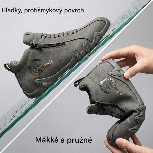 Pánska ortopedická obuv Suiine® | Vyrobená z pravej austrálskej hovädzej kože | Ručne šitá, vodeodolná a protišmyková ✅ Podpora klenby pre pohodlnú chôdzu