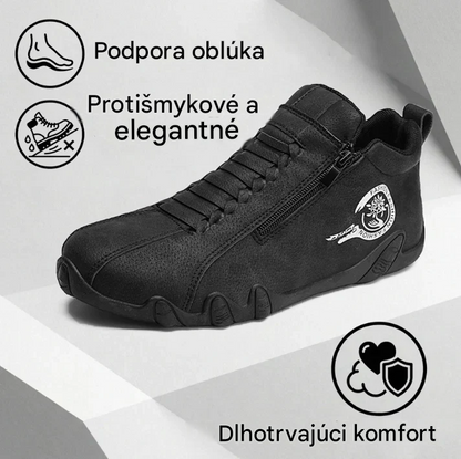 Pánska ortopedická obuv Suiine® | Vyrobená z pravej austrálskej hovädzej kože | Ručne šitá, vodeodolná a protišmyková ✅ Podpora klenby pre pohodlnú chôdzu