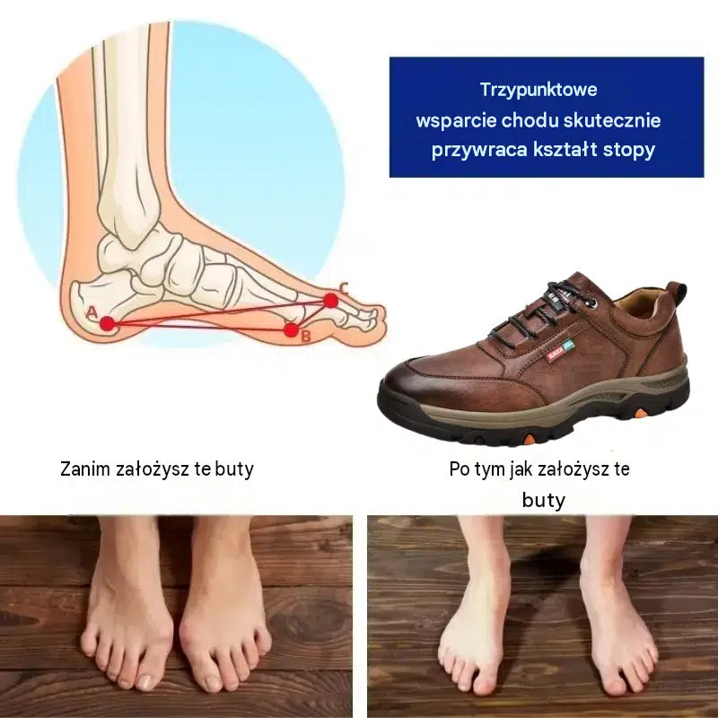 🔥 Ručne šité talianske kožené ortopedické topánky s oporou členku👣, Pohodlné, vodeodolné a protišmykové, ✓ Nová kolekcia pre rok 2026